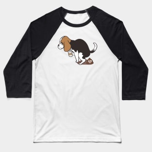 Coffee makes me poop Beagle Baseball T-Shirt